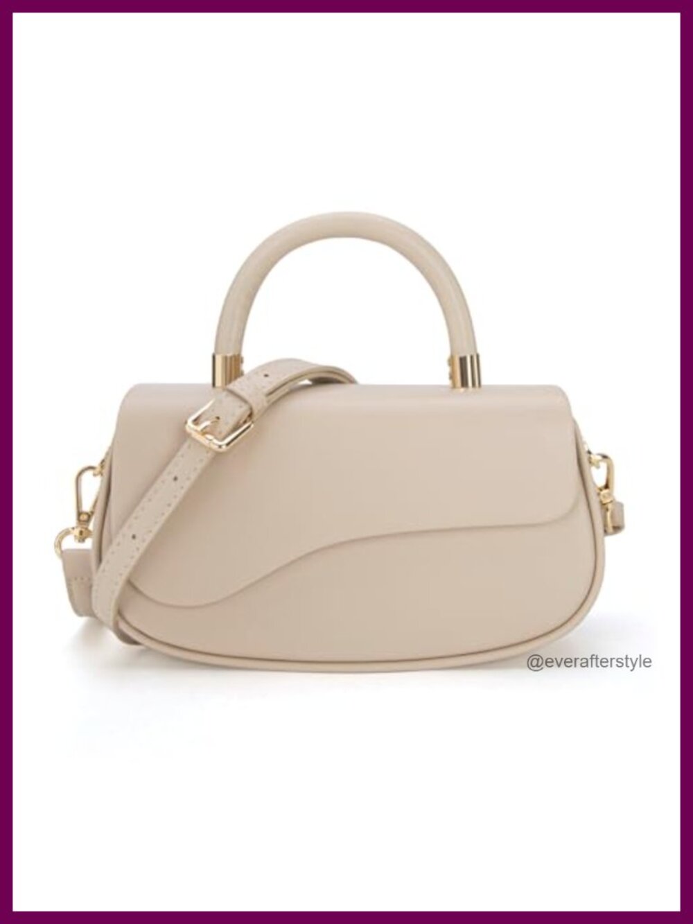 Vegan PU Leather Crossbody Bag Mini Structured Top Handle Purse
